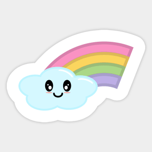 Kawaii Cute Happy Rainbow Sticker